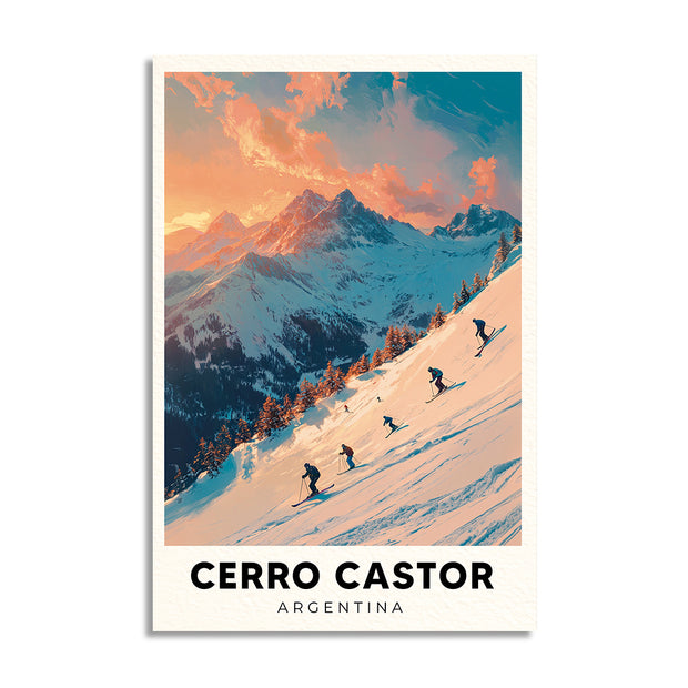 CERRO CASTOR POSTAL CUADRO DECORATIVO