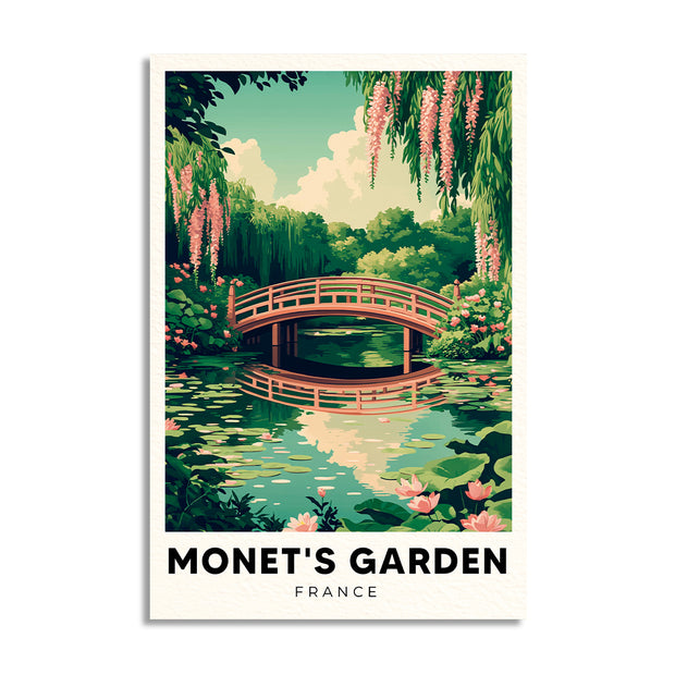 MONET´S GARDEN POSTAL CUADRO DECORATIVO