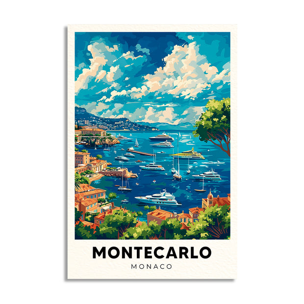 MONTECARLO POSTAL CUADRO DECORATIVO