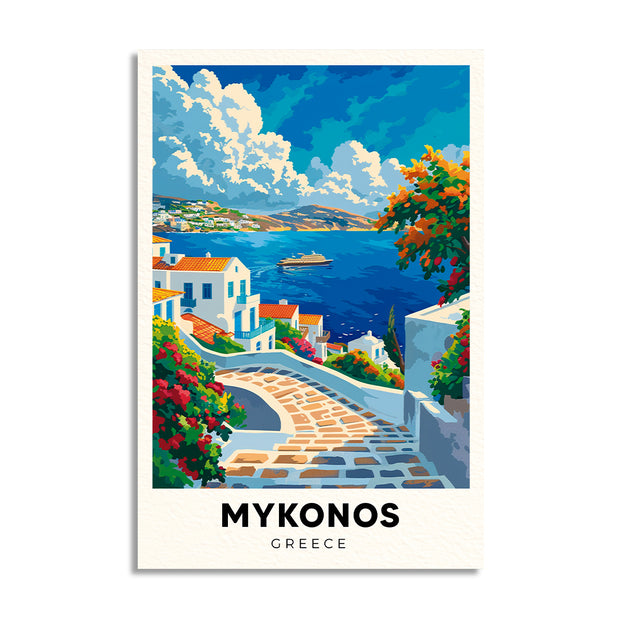 MYKONOS 2 POSTAL CUADRO DECORATIVO