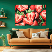 EXPLOSIÓN DE FRESAS CUADRO DECORATIVO