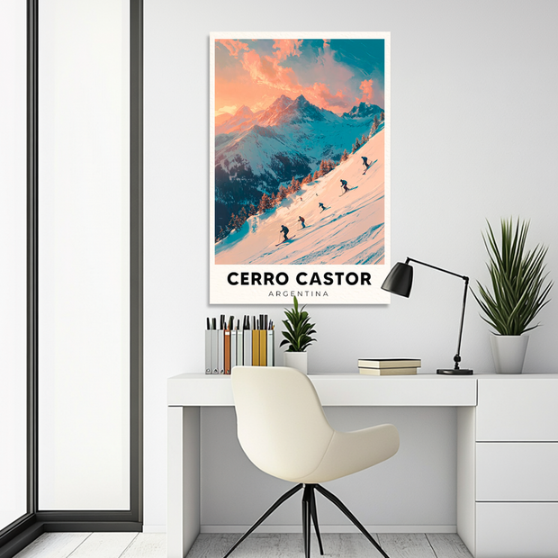 CERRO CASTOR POSTAL CUADRO DECORATIVO