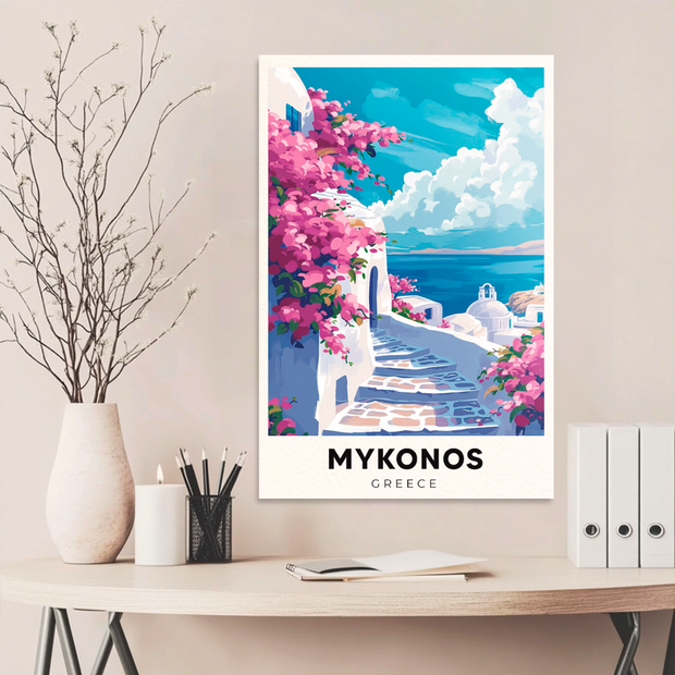 MYKONOS POSTAL CUADRO DECORATIVO