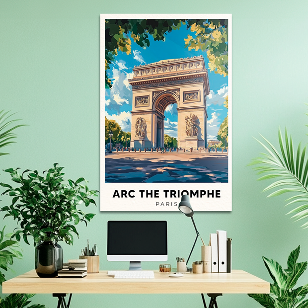 ARC THE TRIOMPHE POSTAL CUADRO DECORATIVO