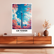 CN TOWER POSTAL CUADRO DECORATIVO