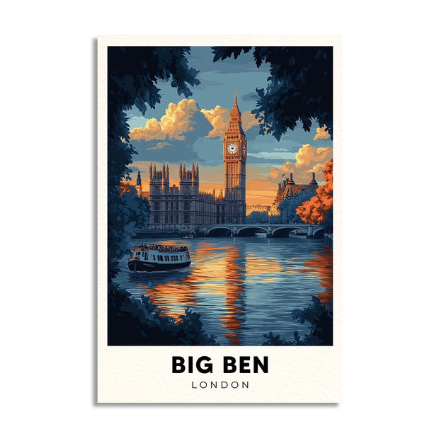 BIG BEN POSTAL CUADRO DECORATIVO