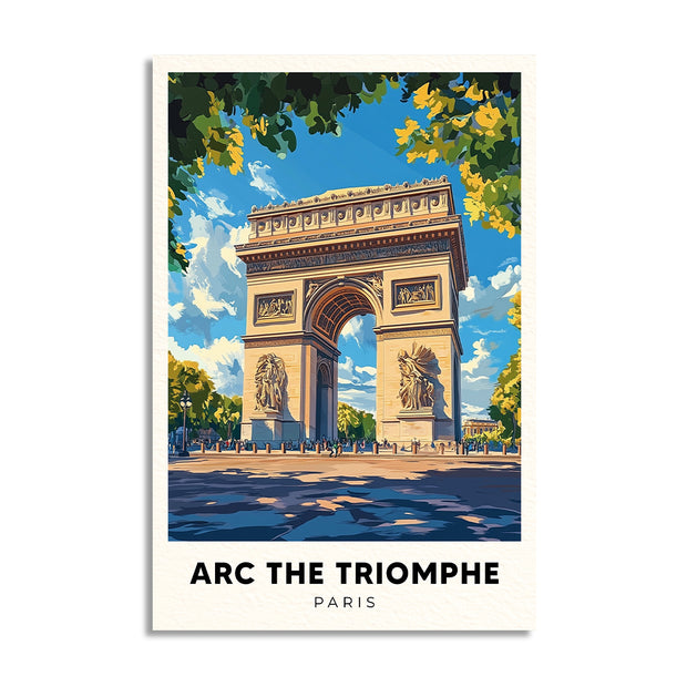 ARC THE TRIOMPHE POSTAL CUADRO DECORATIVO