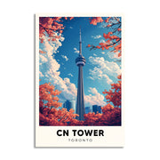 CN TOWER POSTAL CUADRO DECORATIVO