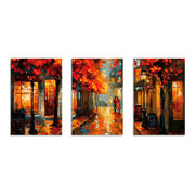 CALLES DE OTOÑO SET DE 3 CUADROS DECORATIVOS