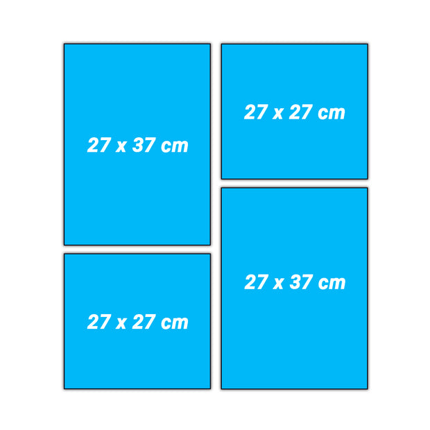 Set 4 (4 Cuadros) con marco