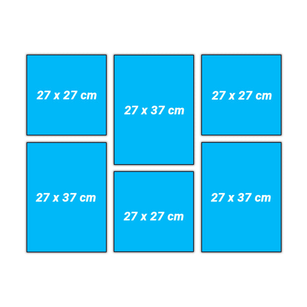 Set 7 (6 Cuadros) con marco